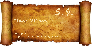 Simon Vilmos névjegykártya