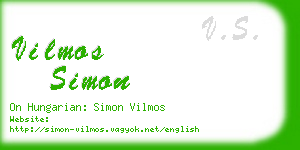 vilmos simon business card